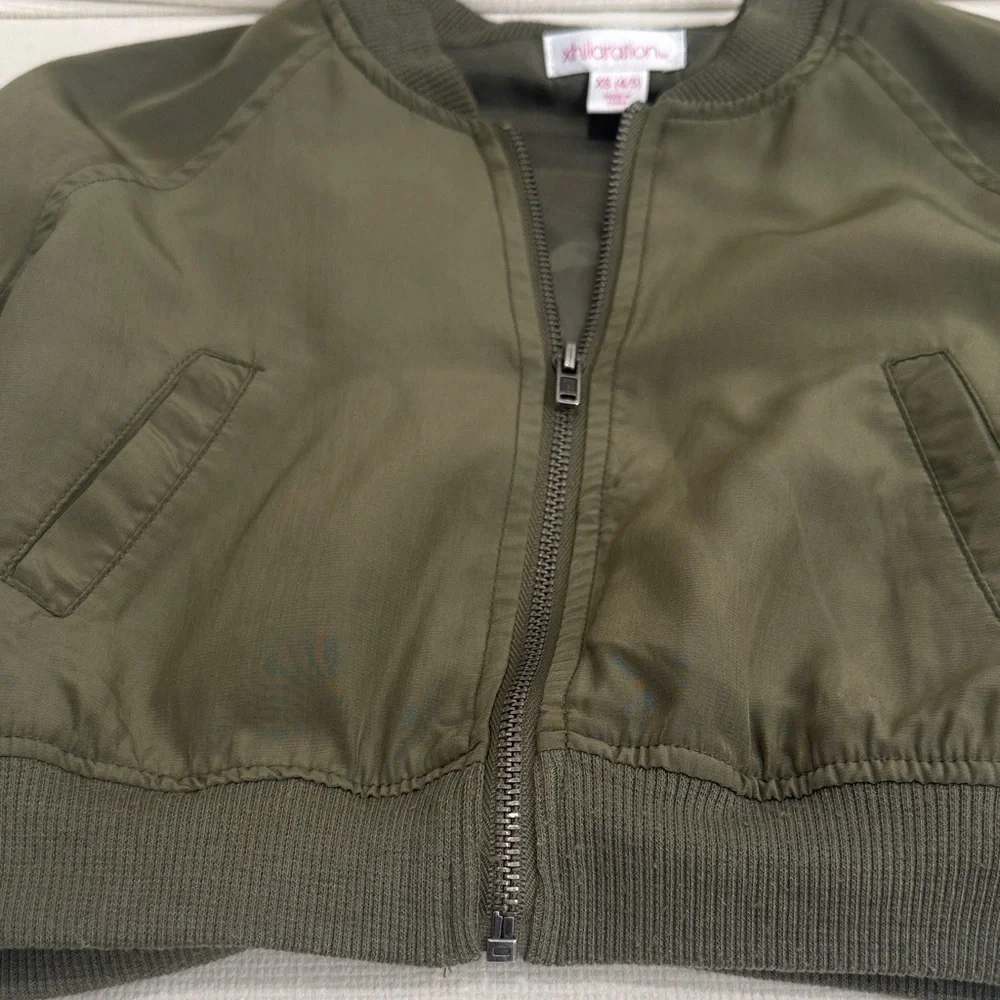 Xhilaration Olive Green kids Bomber Jacket